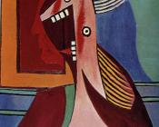 巴勃罗 毕加索 : 有自画像的女人头像